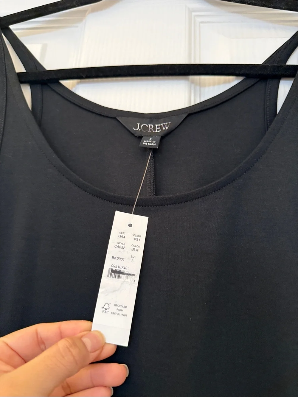 J.Crew Black Tank Maxi Dress